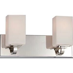 Nuvo 60/5182 Two Light Vanity, 2Lt, Polished Nickel